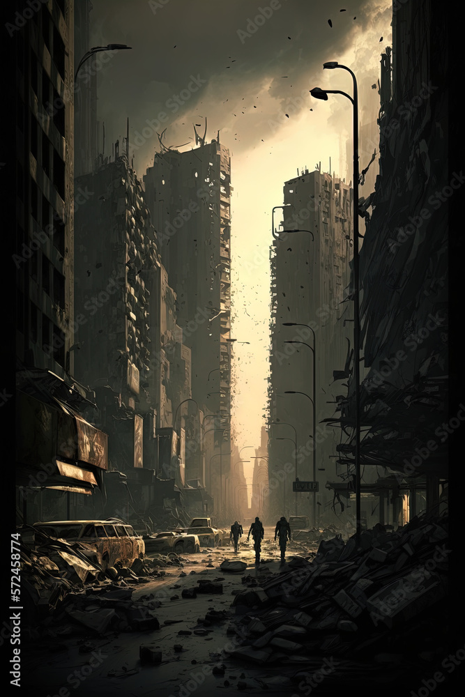 Towering Buildings in a Post-Apocalyptic World