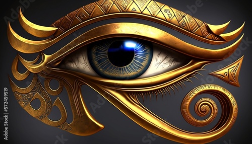 Golden Eye of Horus - Generative AI photo