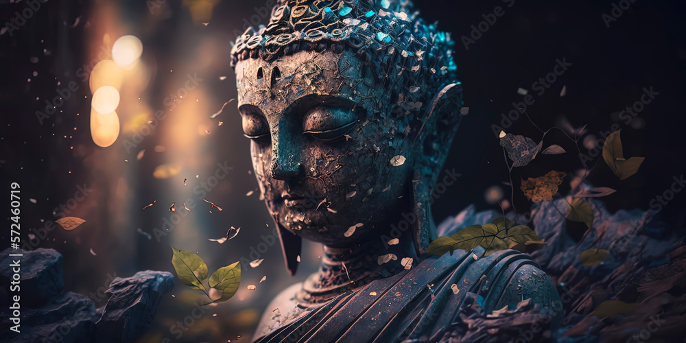 buddha statue. AI-Generated