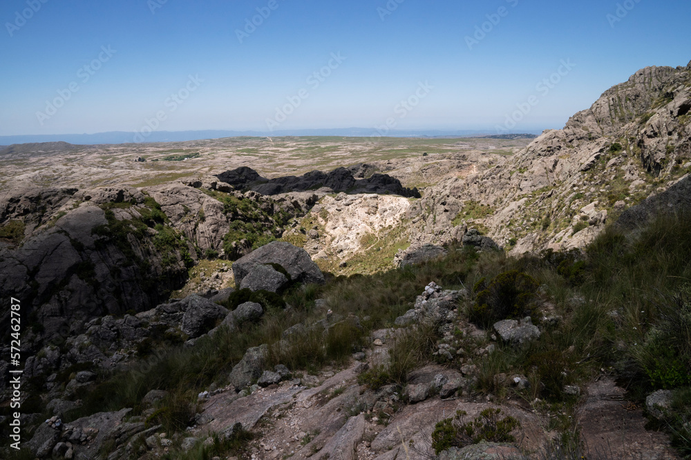 Panorama view of the rock massif the Giants, in Cordoba, Argentina. 