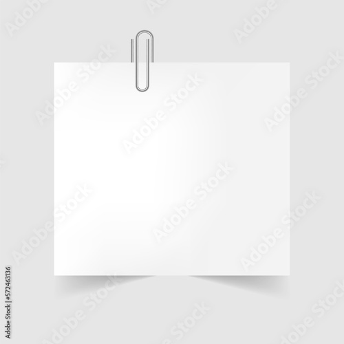 paper sticker with paperclip.paper notes