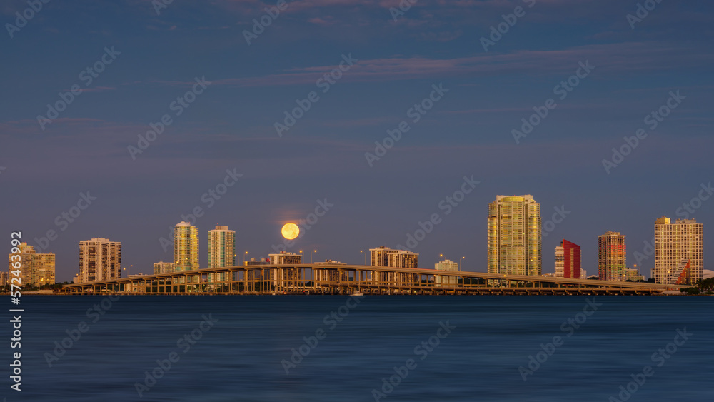 Full moon over Miami