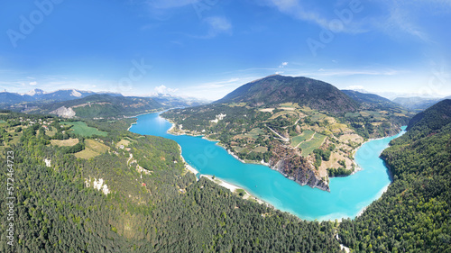 Panorama lac de Monteynard