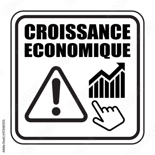 Logo croissance économique.