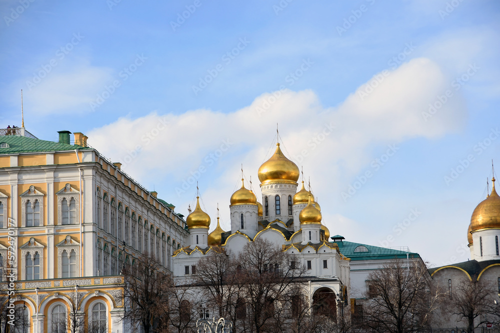 Moscow Kremlin architecture, popular landmark.