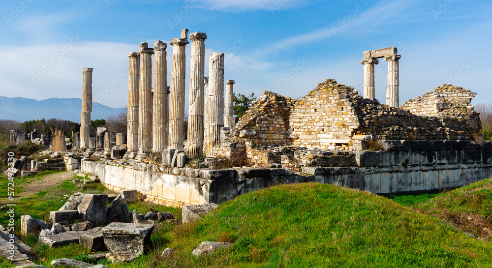 Temple of Aphrodite. Roman building ruins in Afrodisyas. Anatolia. Turkey