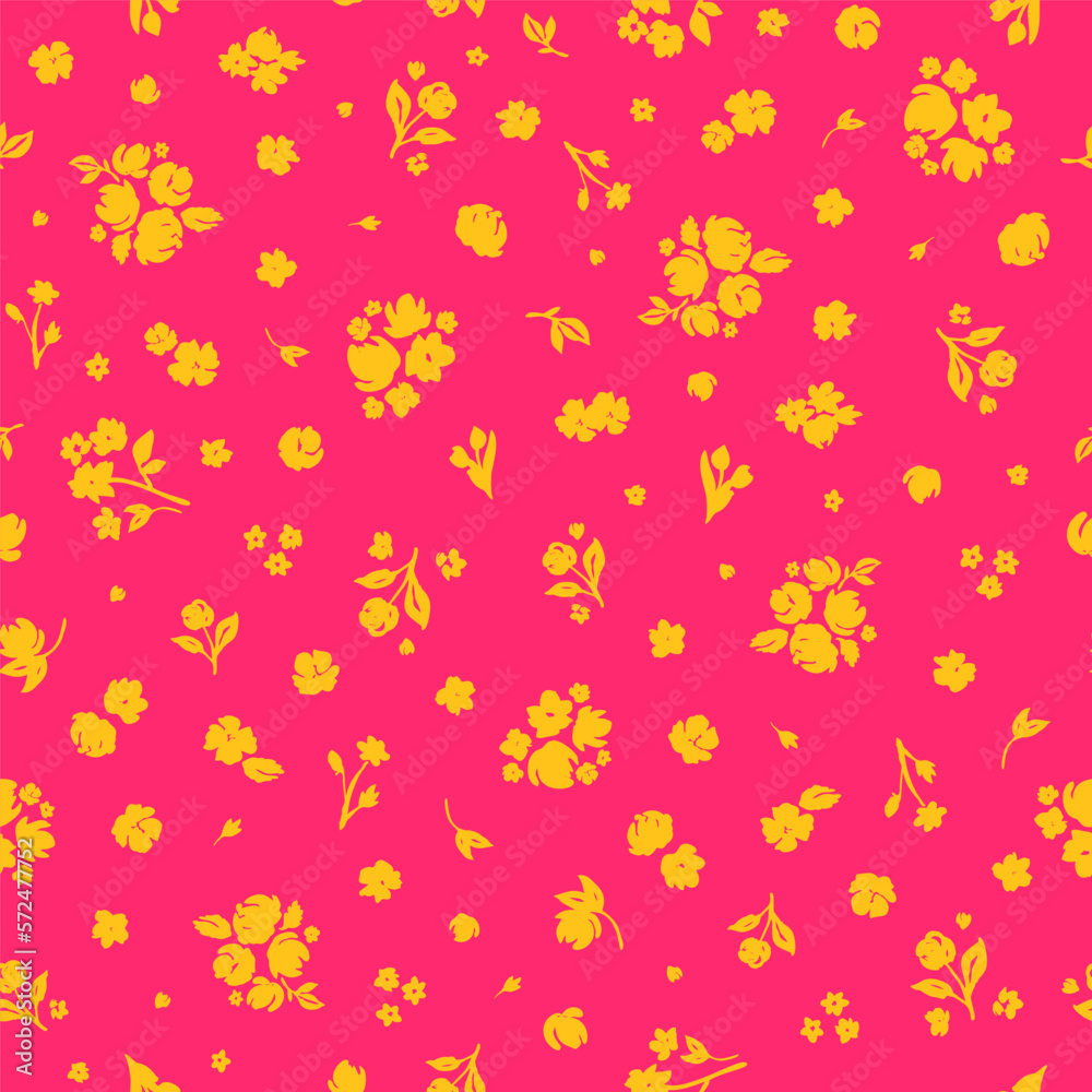 Ditsy seamless pattern. Cute floral textile print. Hand drawn botanical background. Two colored sustainability surface design Ditsy seamless pattern. Cute floral textile print. Hand drawn botanical background. Two colored sustainability surface design