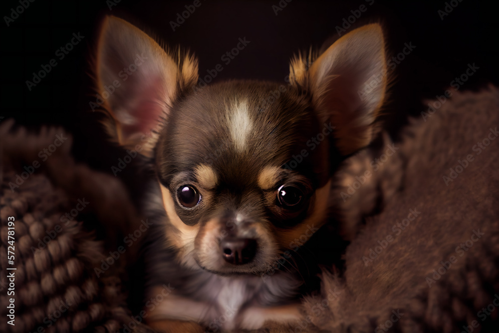 Chihuahua puppy. Generative AI. Chihuahua puppy. Generative AI.