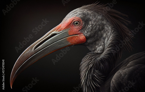Northern Bald Ibis - Endangered Species - Generative Ai © Ai Inspire