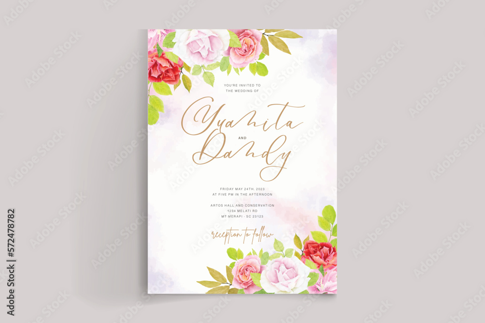 floral ornament wedding invitation card set floral ornament wedding invitation card set
