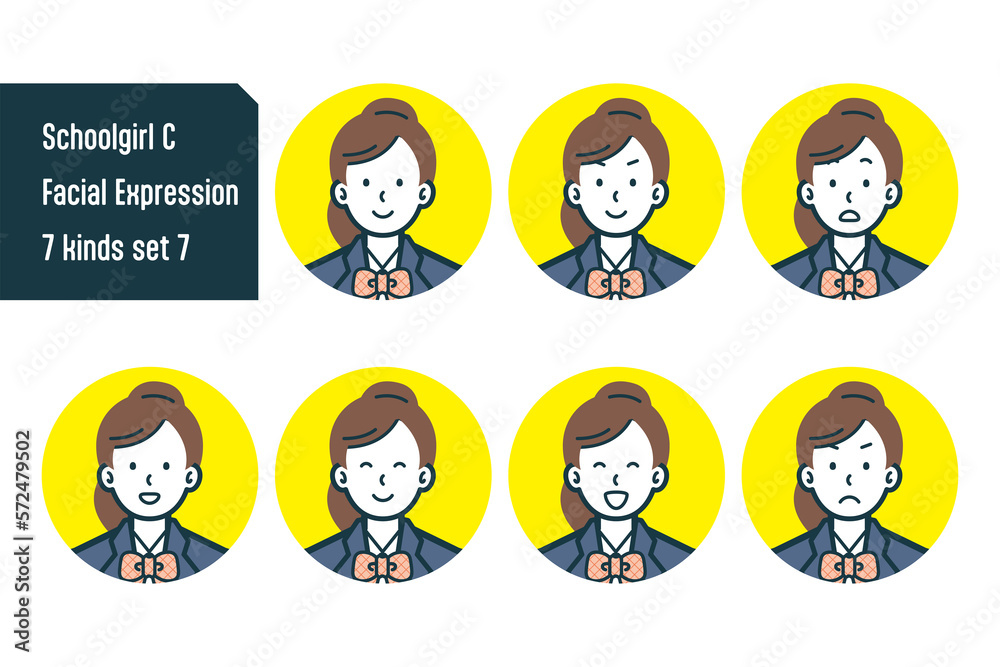 女子校生のバストショット7点セットNo.7