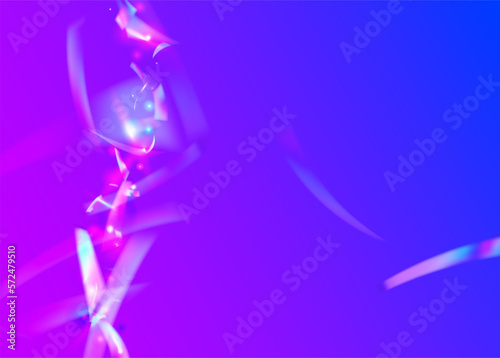 Kaleidoscope Sparkles. Crystal Foil. Light Glitter. Pink Laser Tinsel. Modern Art. Transparent Confetti. Disco Festival Wallpaper. Blur Element. Purple Kaleidoscope Sparkles