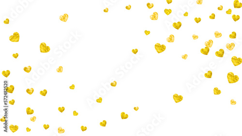 Valentine Day Glitter. Beautiful Sparkle For Mother. Romance Frame. Golden Art Splatter. Grunge Border For Mom. Gold Special Concept. Yellow Valentine Day Glitter.