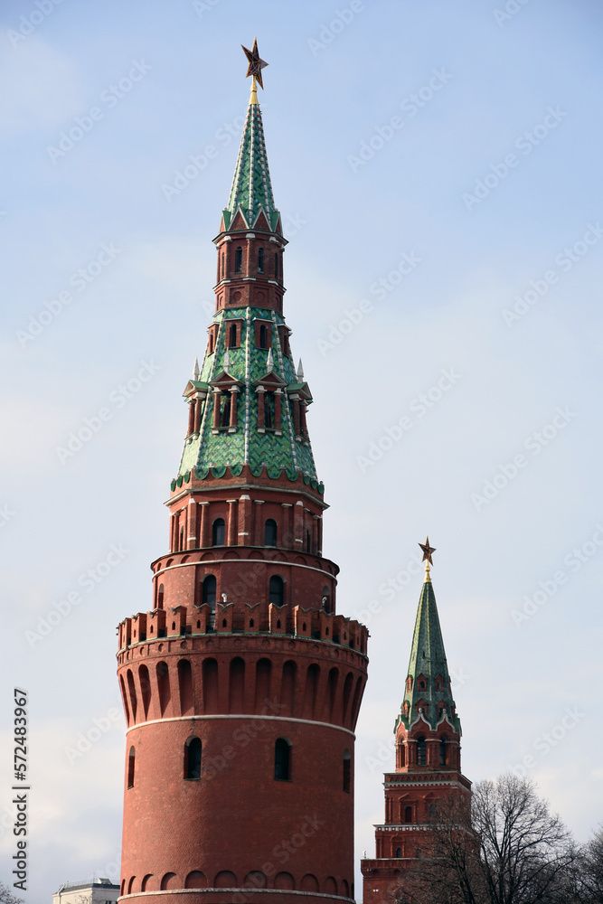 Moscow Kremlin architecture, popular landmark.