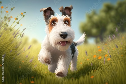 Cute Cartoon Wire Haired Fo...