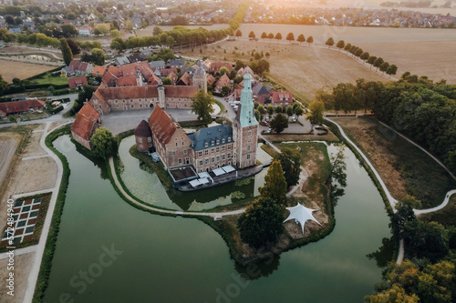 Wasserschloss in Raesfeld am Sonnnenaufgang photo
