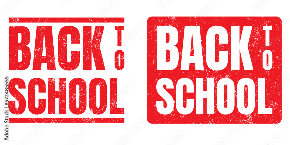 Red back to school rubber stamp, vector graphic grunge Red back to school rubber stamp, vector graphic grunge