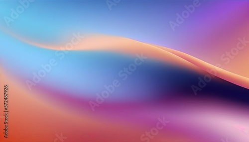 Abstract 3D Wave Background - Pastel Colours - Iridescent Holographic Neon Curved Motion Colorful 3d render. Gradient design element for backgrounds, banners, wallpapers, posters - AI Illustration