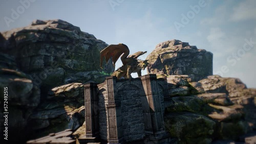 Castle Dragon 3D Video Animation
