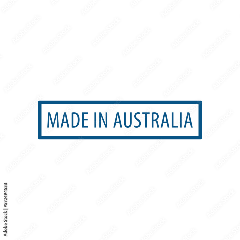 Made in Australia stamp icon vector logo design template Made in Australia stamp icon vector logo design template