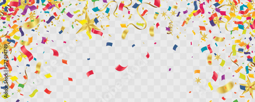 Color Glossy Happy Birthday Balloons Banner Vector Illustration of Colorful