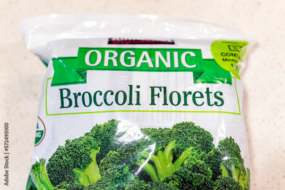Naples, USA February 5, 2022 Broccoli florets organic vegetable