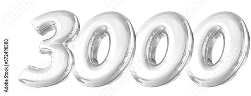 300 Number Silver