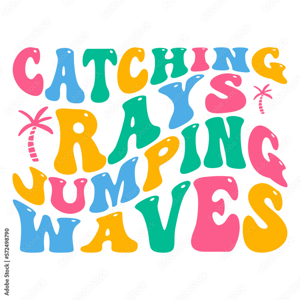 Catching rays jumping waves svg