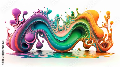 Abstract Swirly Wave - Surreal Curves on Light Background
