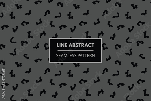 Short squiggly wiggly black lines seamless repeat vector swatch pattern dark background