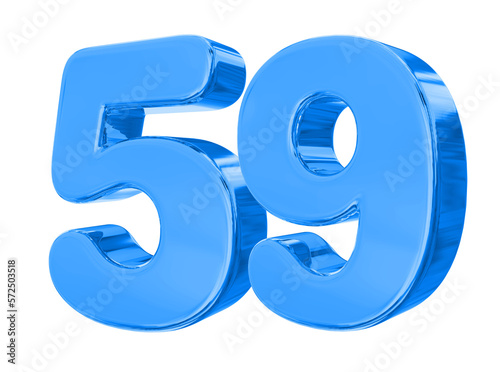 59 Number Blue