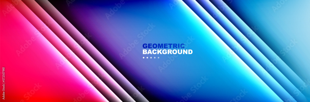 Fototapeta premium Abstract background - squares and lines composition created with lights and shadows. Technology or business digital template. Trendy simple fluid color gradient abstract background