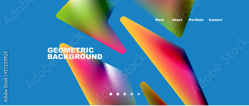 Abstract geometric landing page. Creative background for wallpaper, banner, background or web