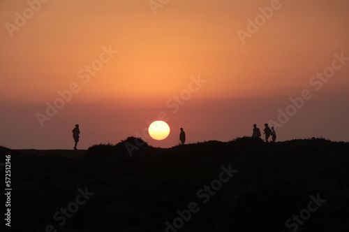sunset in the desert