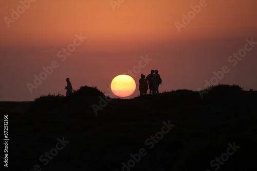 sunset in the desert