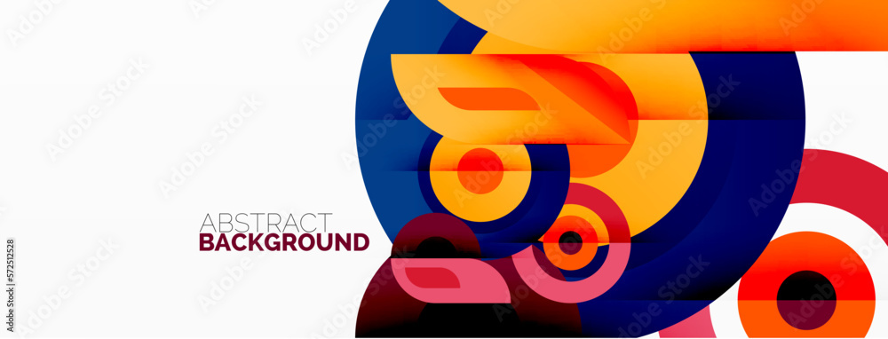 Abstract round shapes background. Minimalist decoration. Geometric background with circles and rings Abstract round shapes background. Minimalist decoration. Geometric background with circles and rings