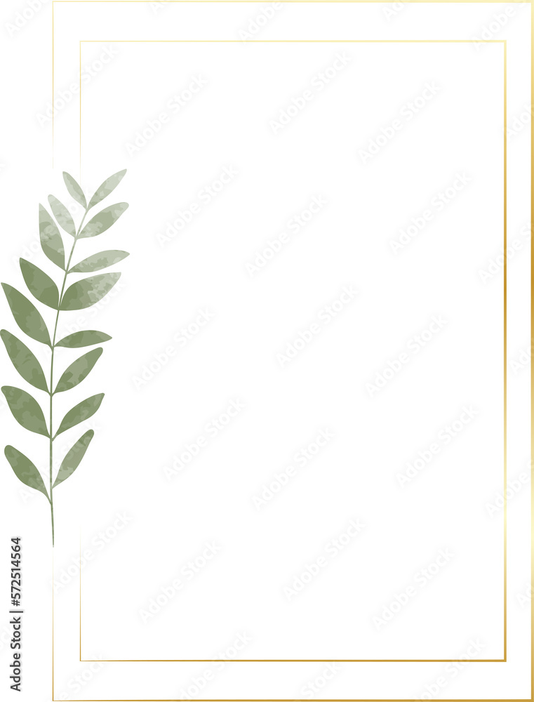 Luxury floral leaf wreath gold frame Luxury floral leaf wreath gold frame