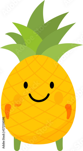 Pineapple Cartoon Character