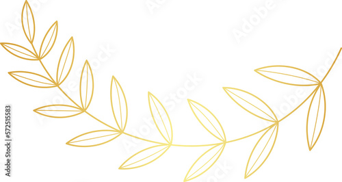 Wallpaper Mural Luxury golden wedding floral leaf branch Torontodigital.ca