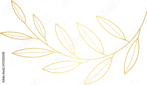 Wallpaper Mural Luxury golden wedding floral leaf branch Torontodigital.ca