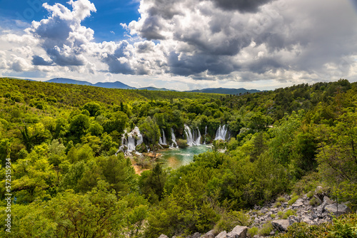 Amazing cascades of Kravica Waterfall in Bosnia and Herzegovina photo