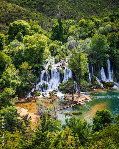 Amazing cascades of Kravica Waterfall in Bosnia and Herzegovina photo