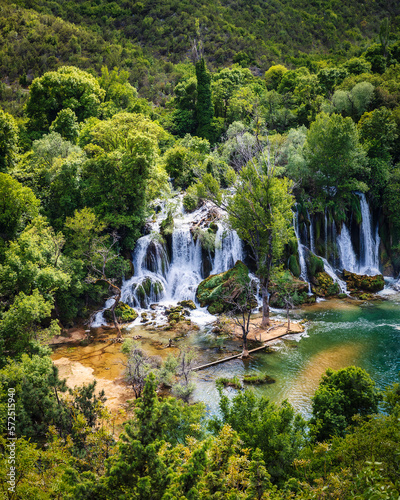 Amazing cascades of Kravica Waterfall in Bosnia and Herzegovina