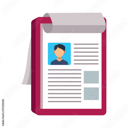 clipboard with cv document