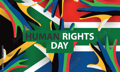 South Africa Human Rights Day. March 21. for greeting card, poster, banner, template
