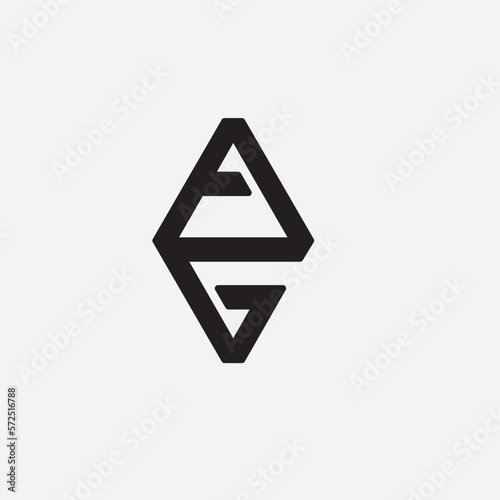 Initial AG Logo Design Vector