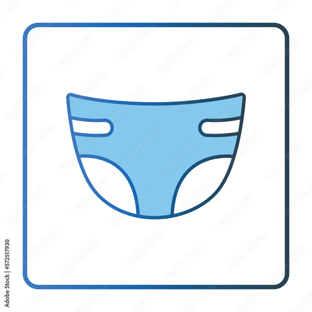 Diapers icon illustration. icon related to baby care. Lineal color icon style, two tone icon. Simple vector design editable