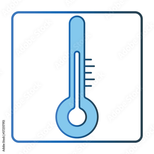 Thermometer icon illustration. icon related to baby care. Lineal color icon style, two tone icon. Simple vector design editable
