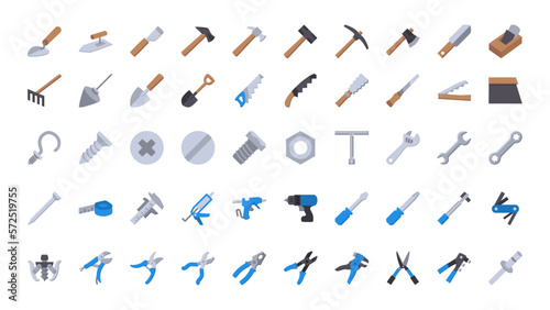 Set of Working Tools Icon.