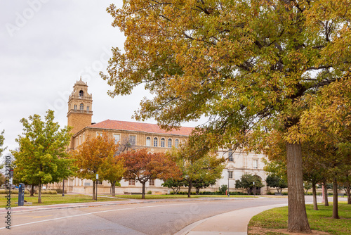 Overcast view of the campus of Texas Tech University photo